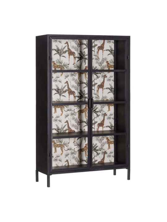 Armoire vitrine Lucia en métal noir Armoire vitrine Lucia en métal noir