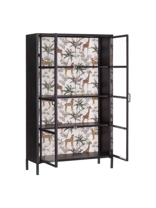 Armoire vitrine Lucia en métal noir Armoire vitrine Lucia en métal noir
