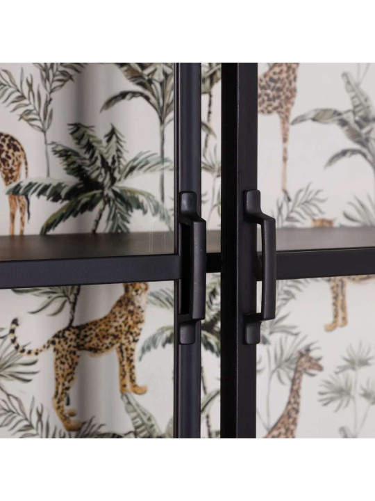 Armoire vitrine Lucia en métal noir Armoire vitrine Lucia en métal noir
