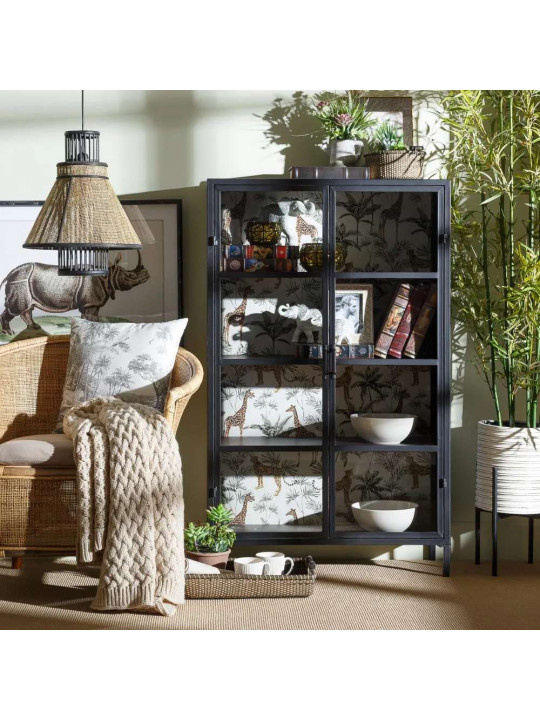 Armoire vitrine Lucia en métal noir Armoire vitrine Lucia en métal noir