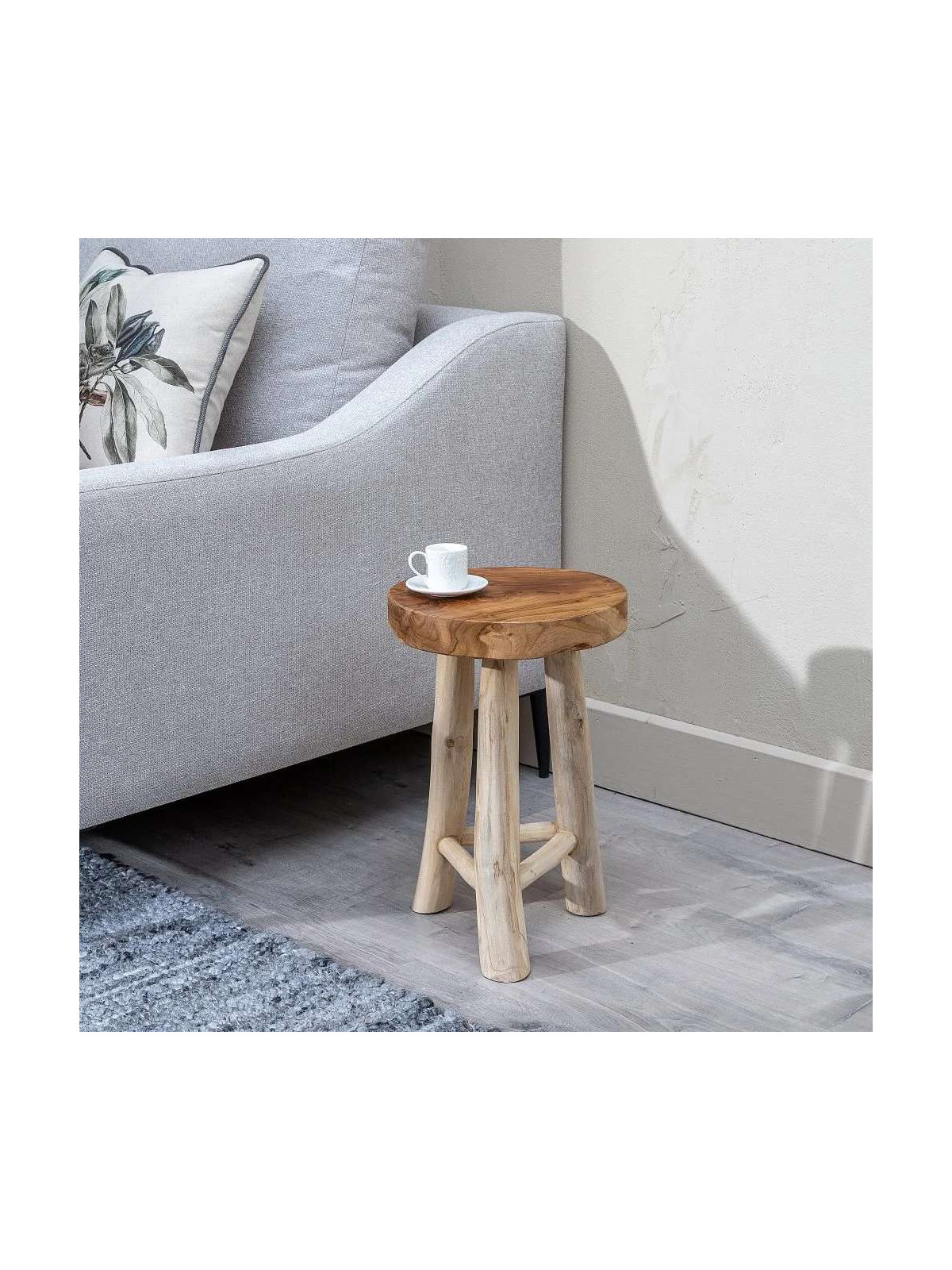 Tabouret Edel en bois de teck