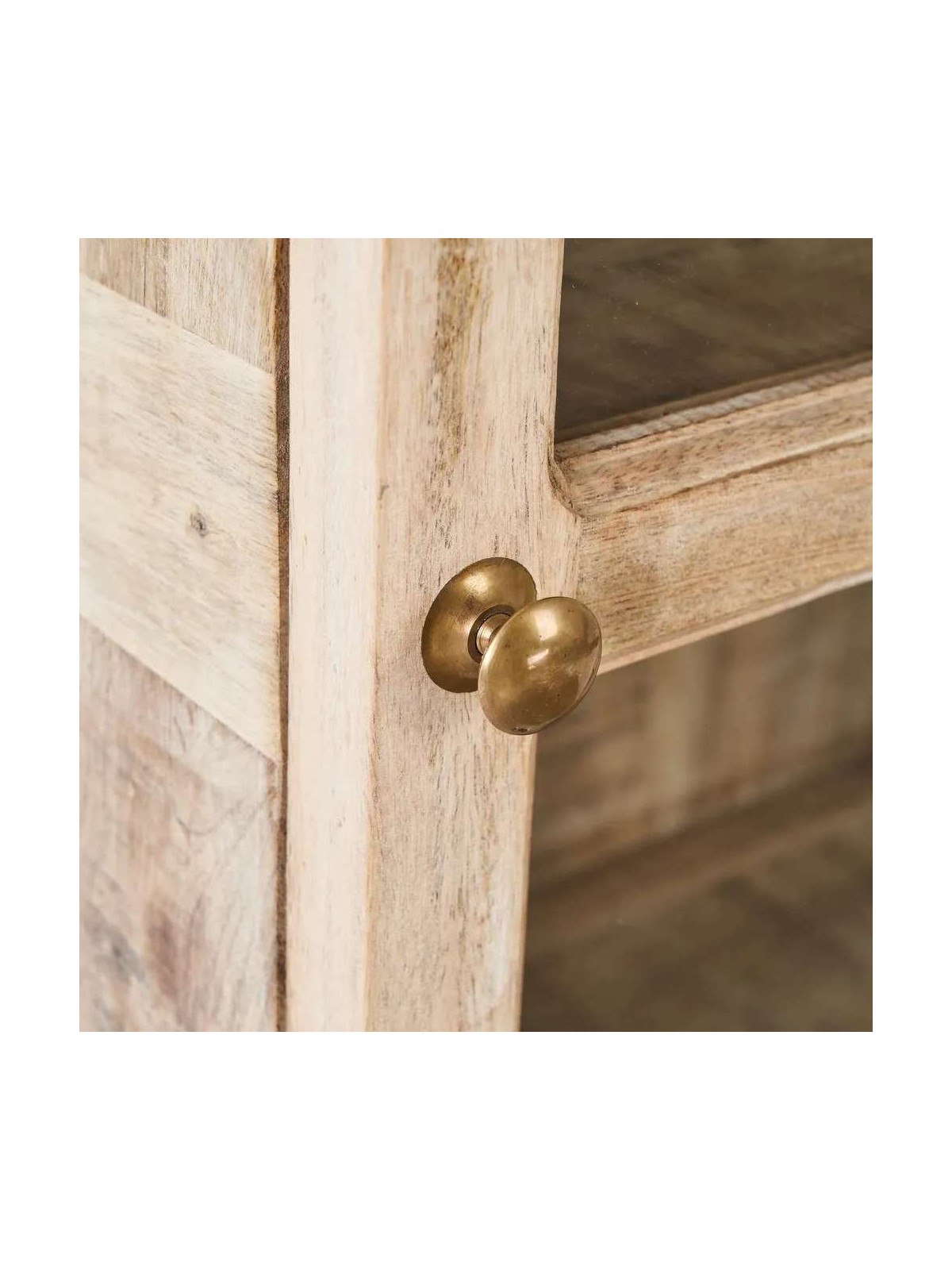 Vitrine Lesia en bois de manguier