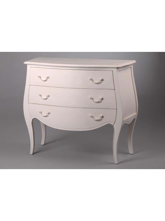 commode blanche style romantique