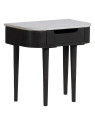 Table de chevet bois de manguier et marbre Table de chevet bois de manguier et marbre