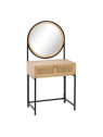 Coiffeuse en bois et cannage Coiffeuse en bois et cannage