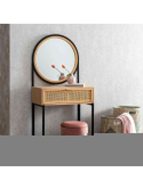 Coiffeuse en bois et cannage Coiffeuse en bois et cannage