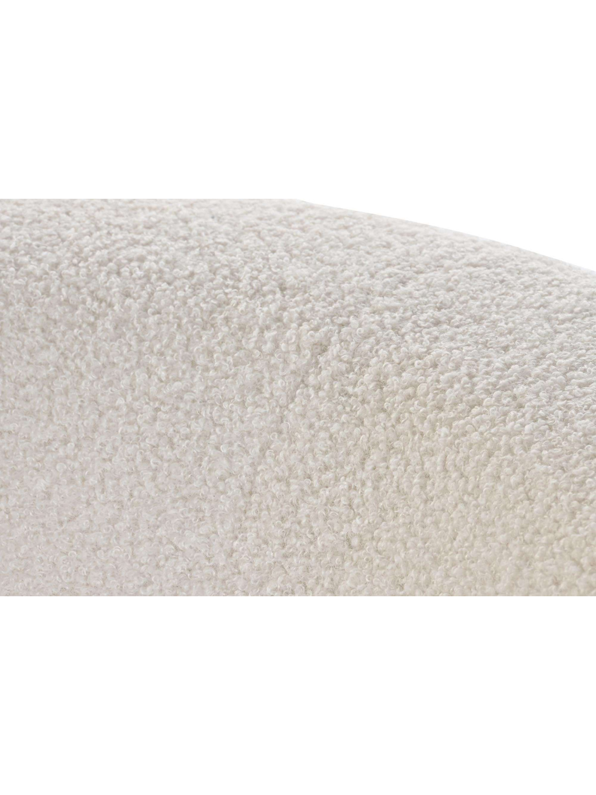 Fauteuil Serena en tissu bouclé blanc