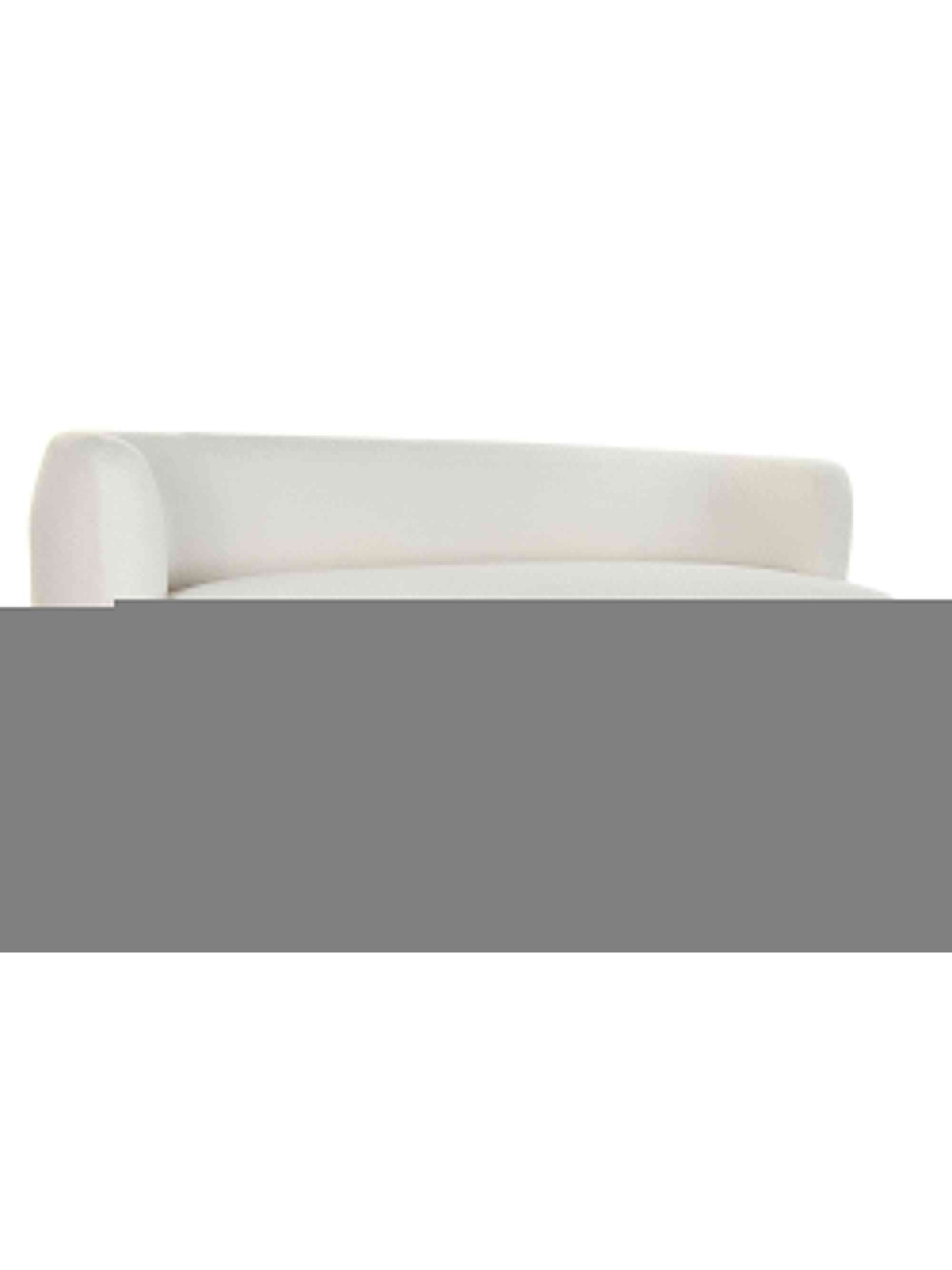 Fauteuil Serena en tissu bouclé blanc