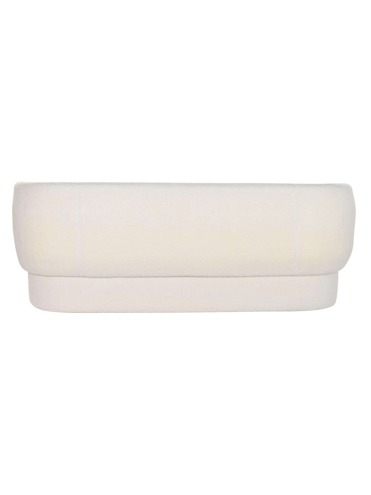 Fauteuil Serena en tissu bouclé blanc