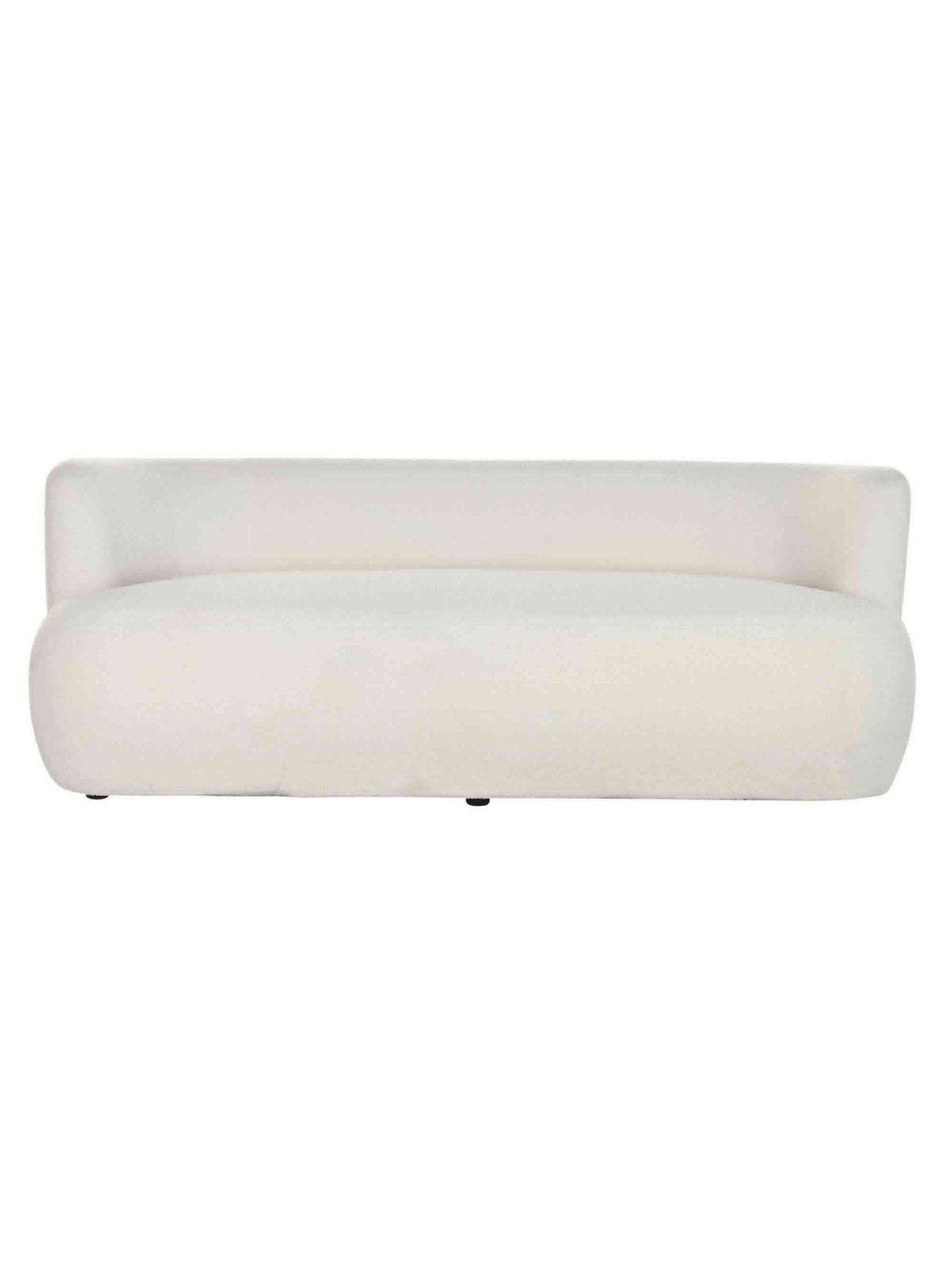Fauteuil Serena en tissu bouclé blanc