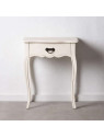 Table de chevet en bois de mindi blanc Table de chevet en bois de mindi blanc