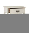 Table de chevet en bois de mindi blanc Table de chevet en bois de mindi blanc