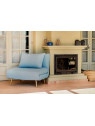 Fauteuil convertible Nela bleu clair Fauteuil convertible Nela bleu clair