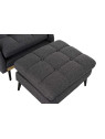 Fauteuil convertible Lydie matelassé gris anthracite Fauteuil convertible Lydie matelassé gris anthracite