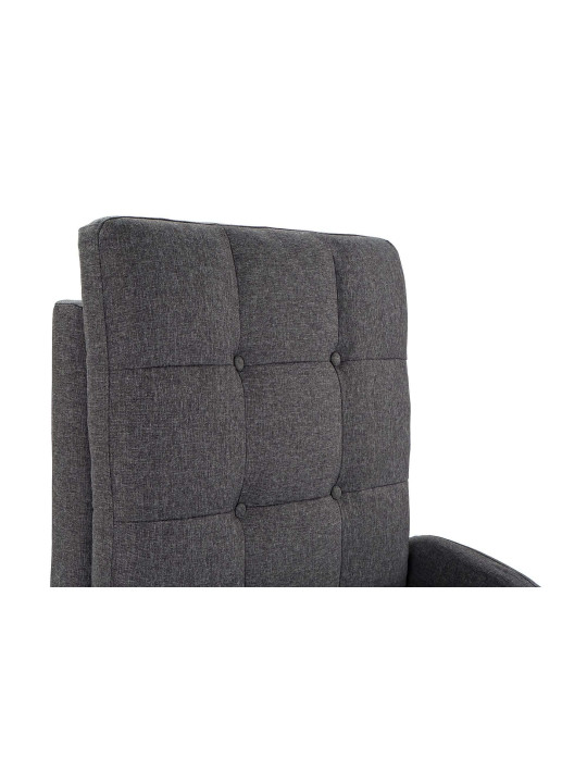 Fauteuil convertible Lydie matelassé gris anthracite Fauteuil convertible Lydie matelassé gris anthracite