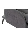 Fauteuil convertible Lydie matelassé gris anthracite Fauteuil convertible Lydie matelassé gris anthracite