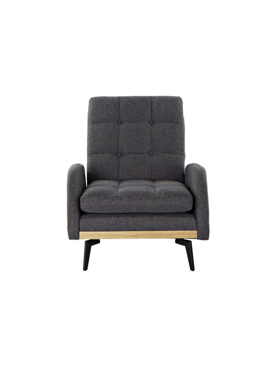Fauteuil convertible Lydie matelassé gris anthracite Fauteuil convertible Lydie matelassé gris anthracite