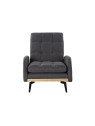 Fauteuil convertible Lydie matelassé gris anthracite Fauteuil convertible Lydie matelassé gris anthracite