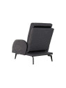 Fauteuil convertible Lydie matelassé gris anthracite Fauteuil convertible Lydie matelassé gris anthracite