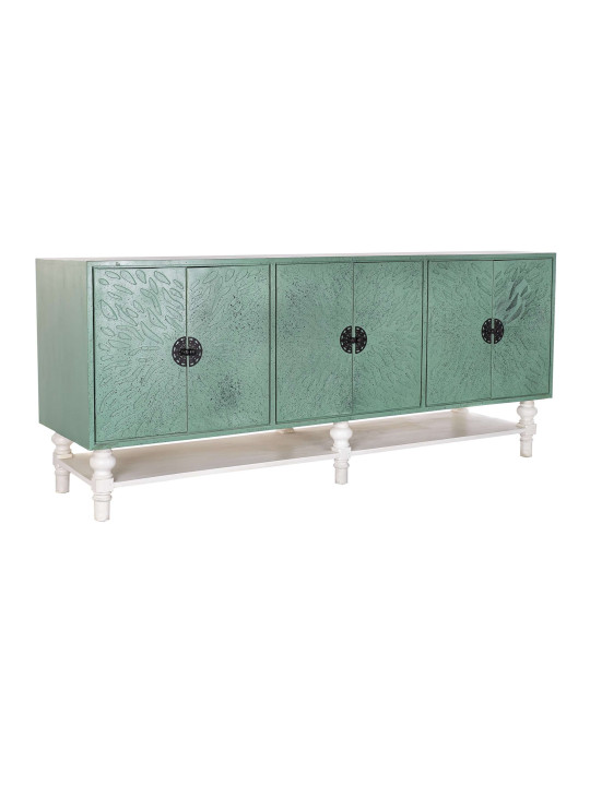 Buffet bois métal turquoise Buffet bois métal turquoise
