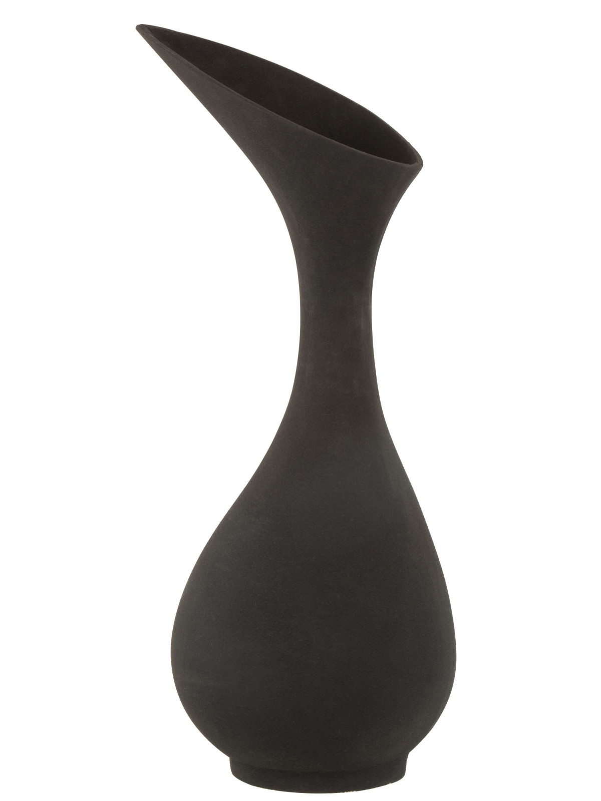 Grand vase en aluminium noir