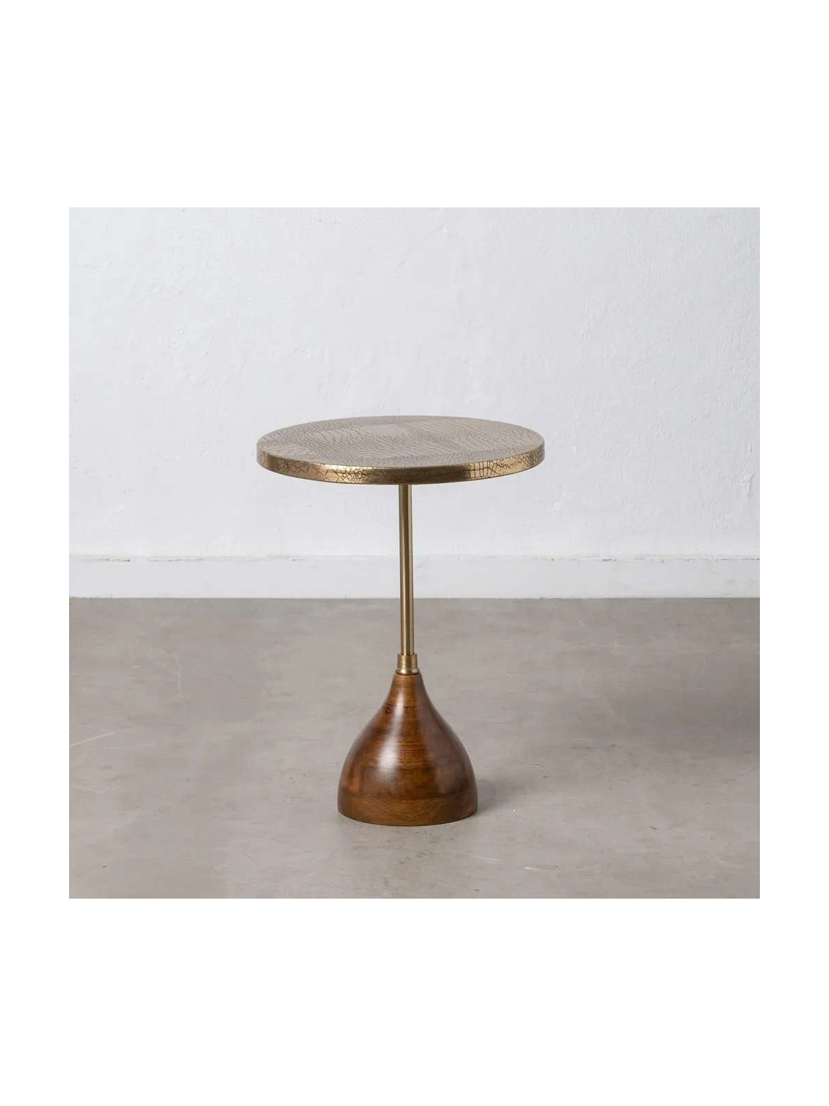 Table d'appoint Bravona en bois et métal