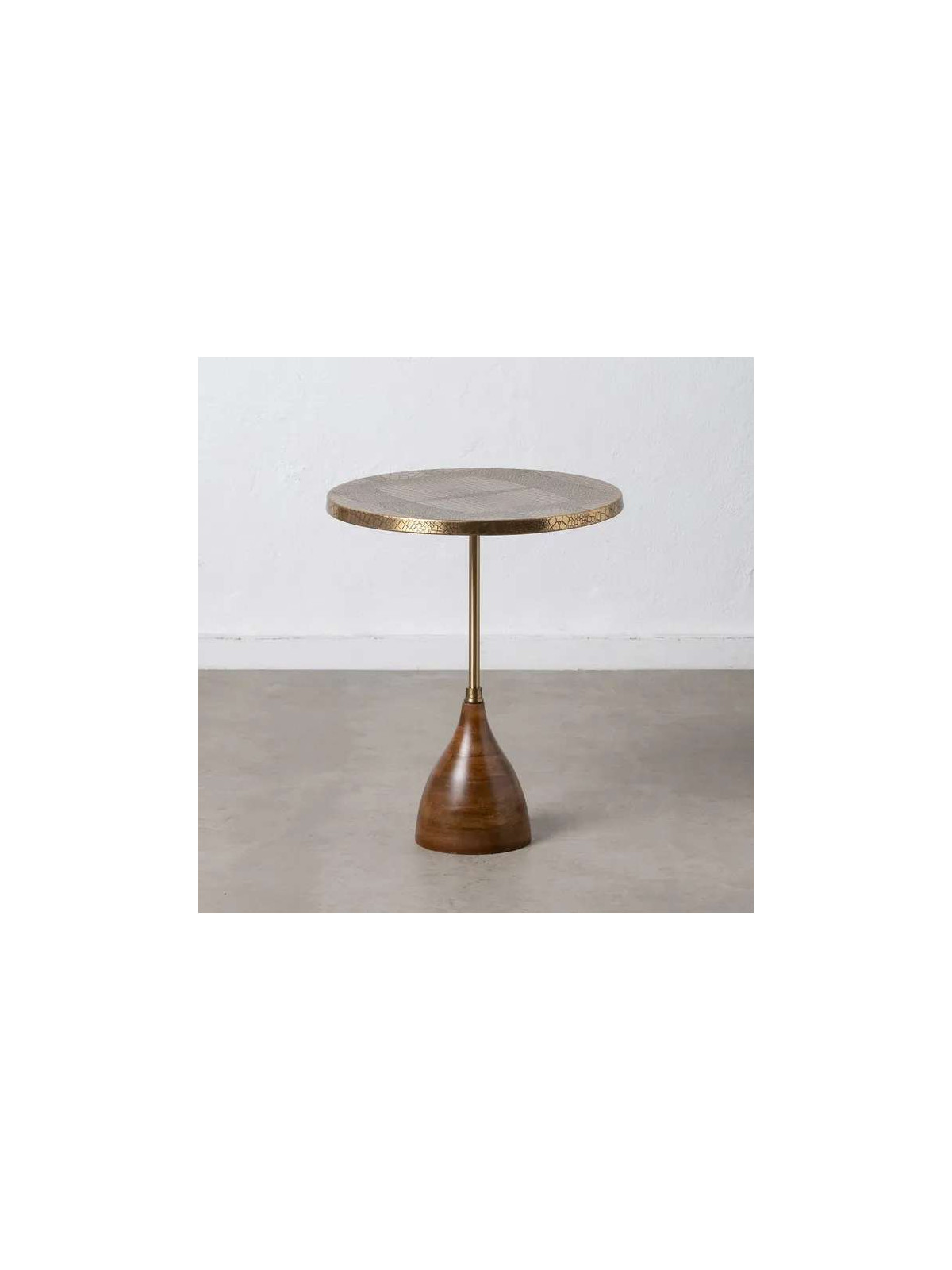 Table d'appoint Bravona en bois et métal