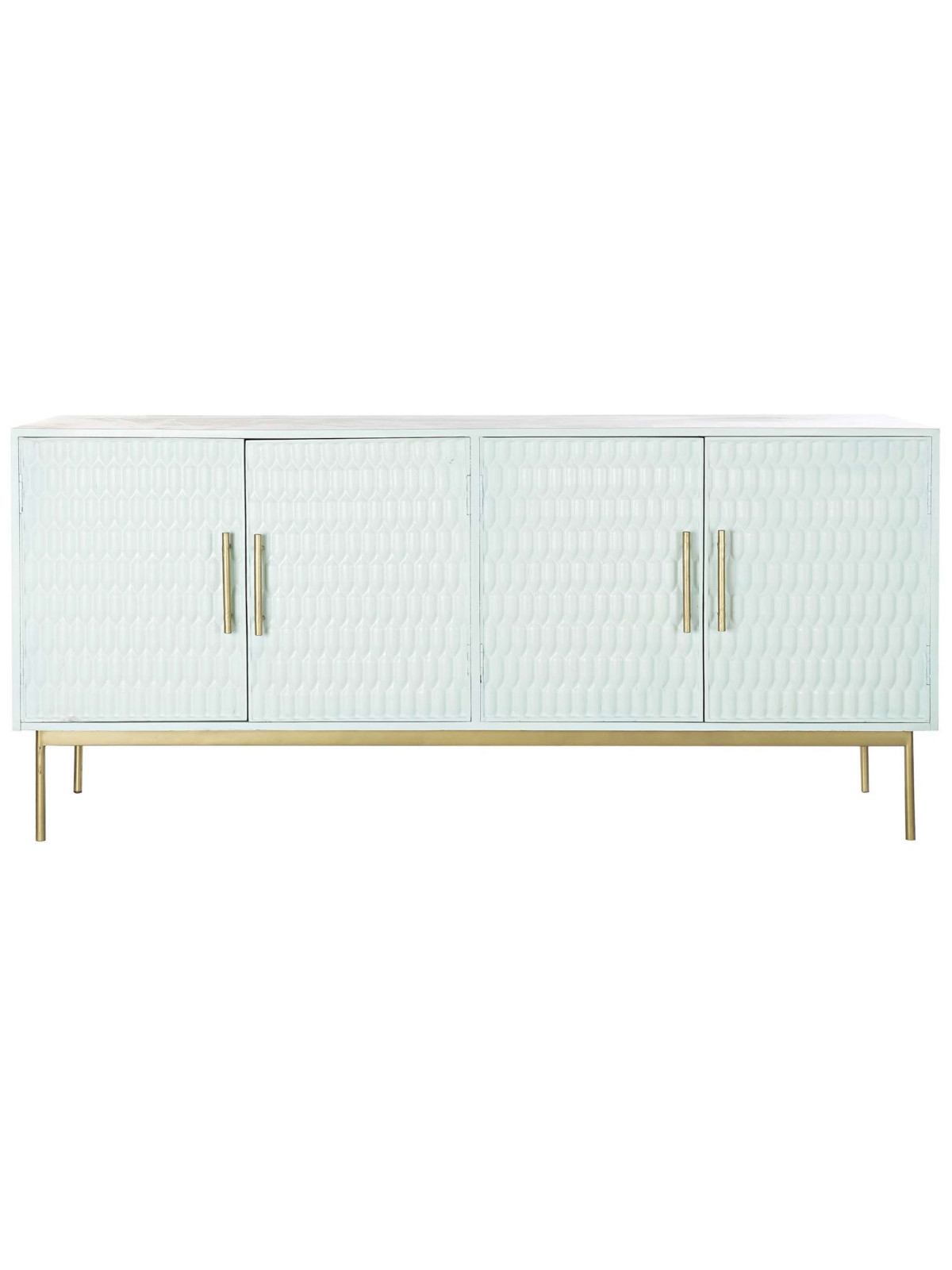 Buffet bois métal turquoise