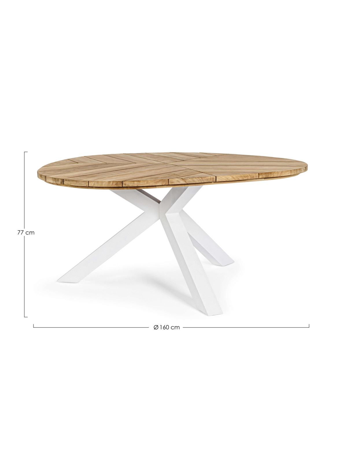 Table ronde Palmdale en Teck
