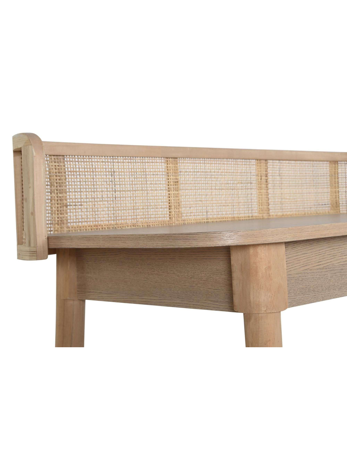 Bureau en bois de rotin et paulownia