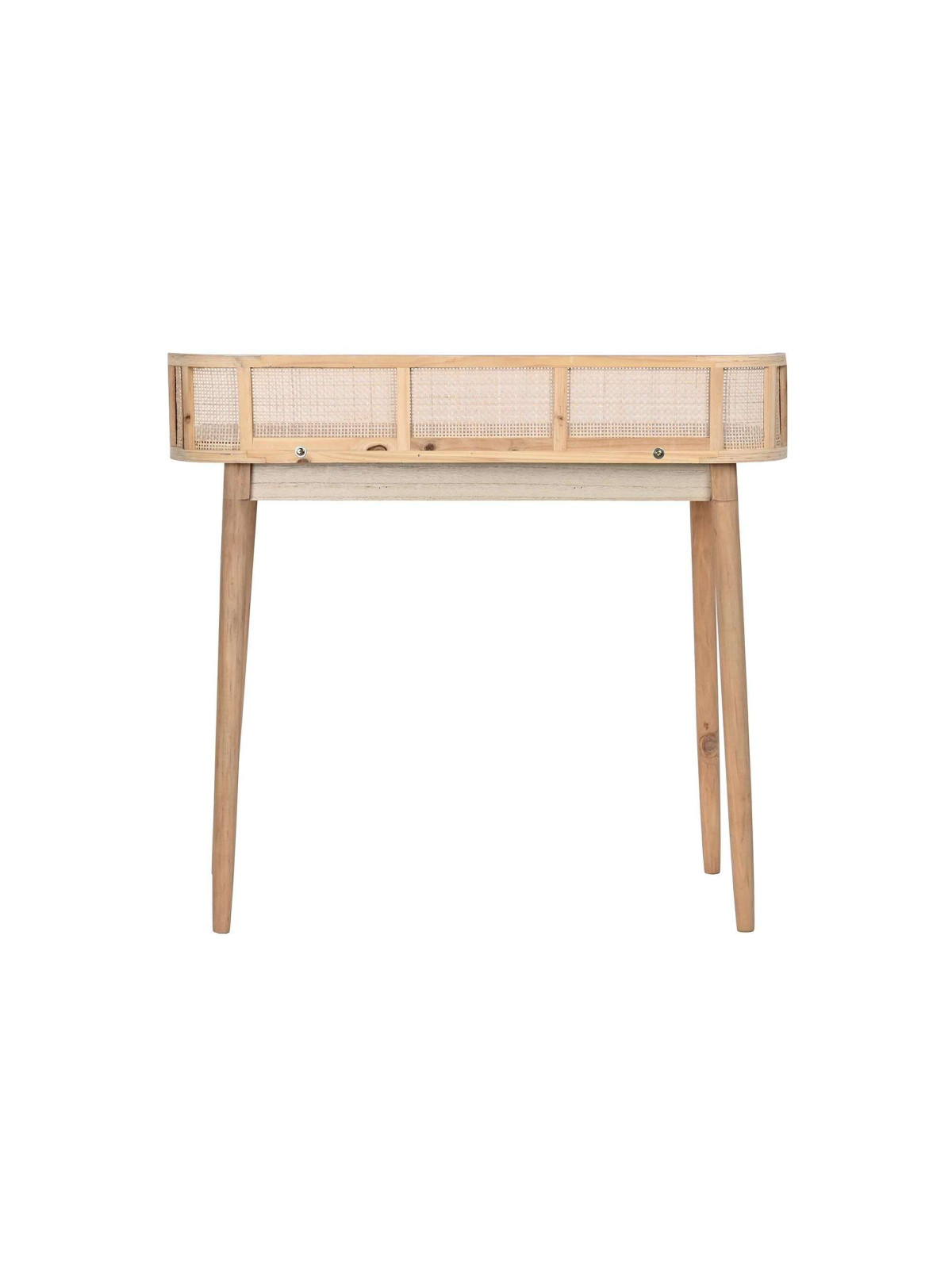 Bureau en bois de rotin et paulownia