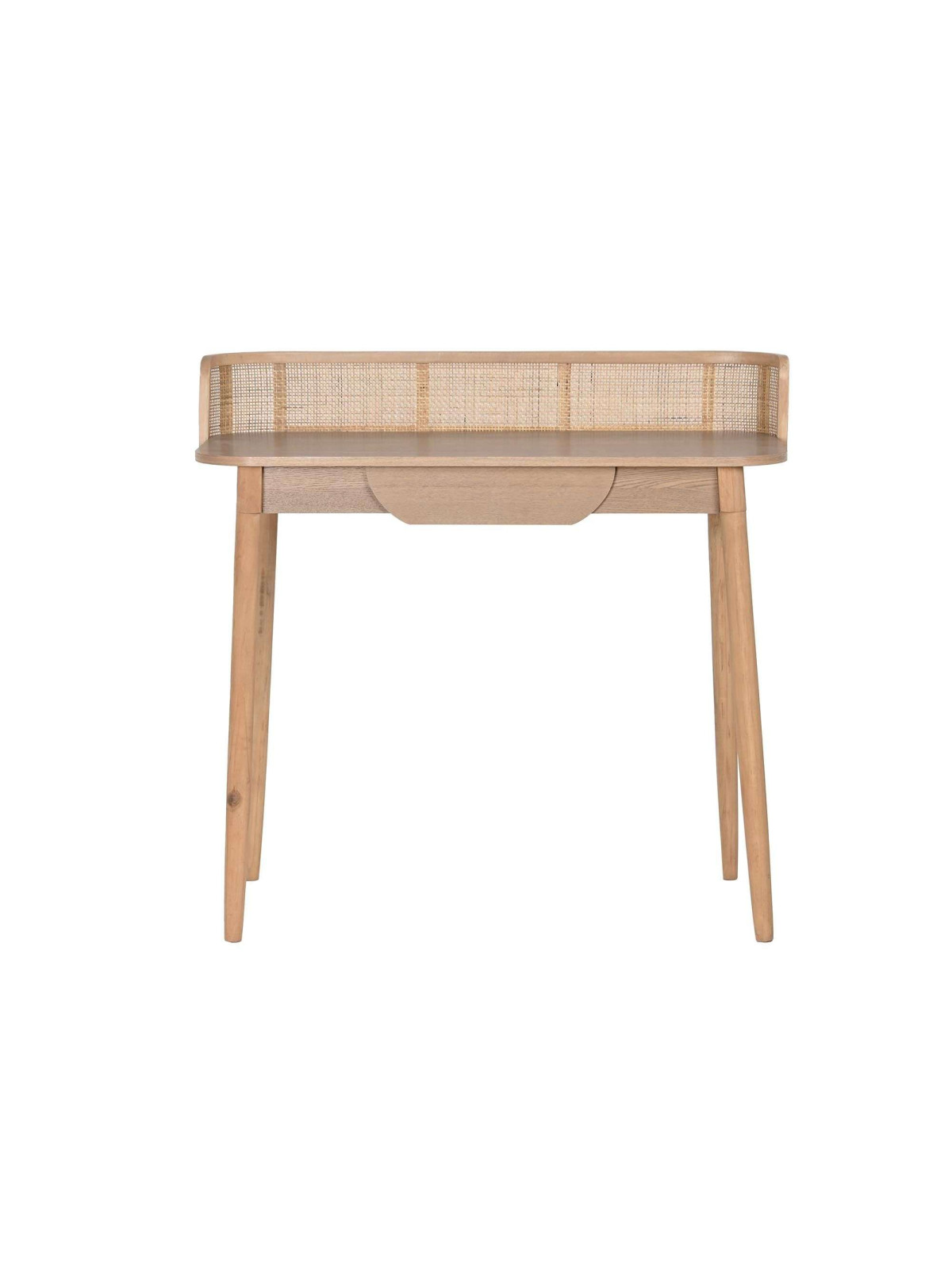 Bureau en bois de rotin et paulownia