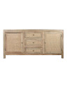 Buffet 3 tiroirs Almeida bois de manguier et cannage en rotin Buffet 3 tiroirs Almeida bois de manguier et cannage en rotin