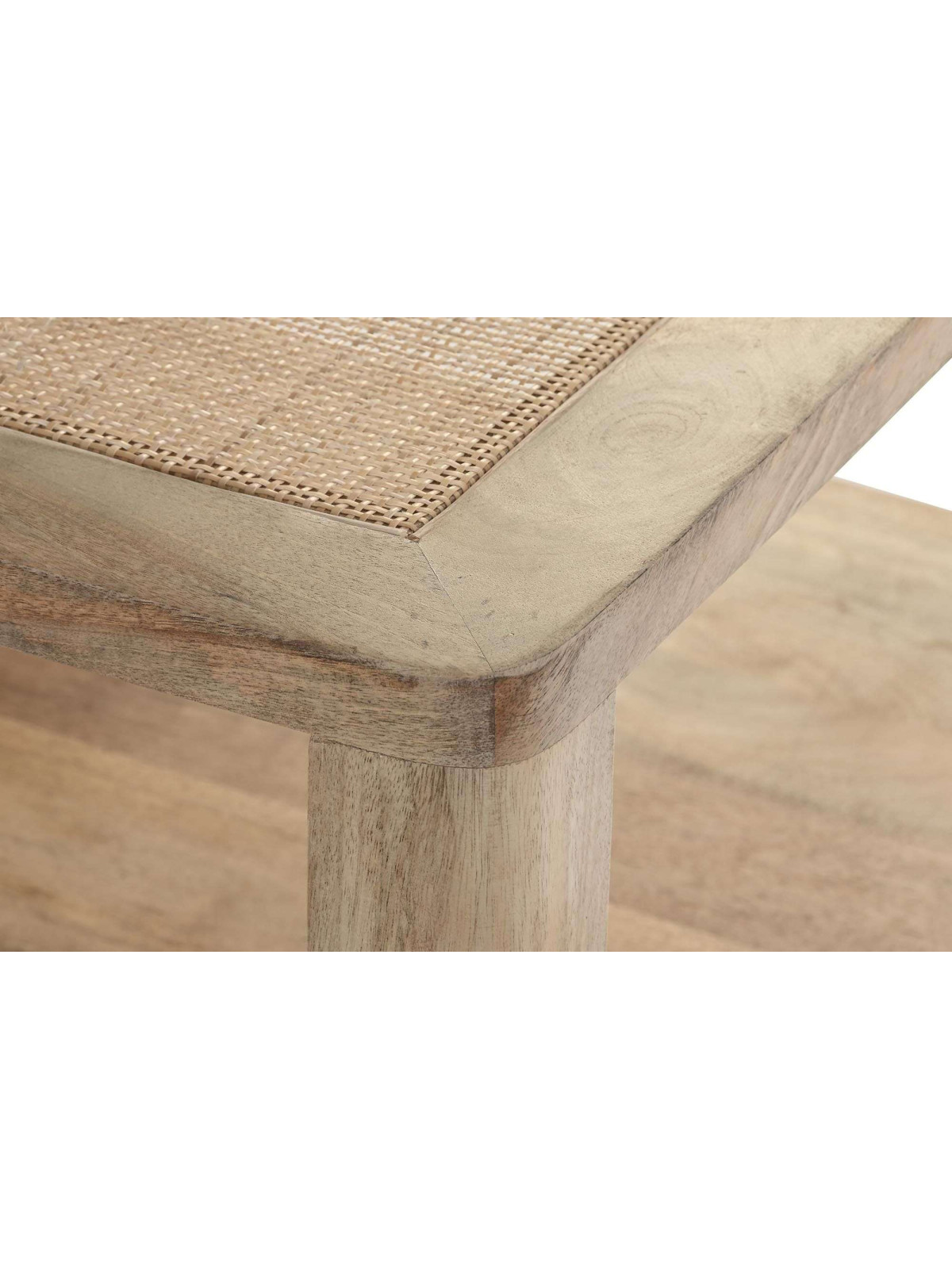 Table basse Almeida bois de manguier et cannage en rotin