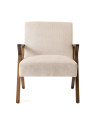 Fauteuil en tissu bouclé blanc Ari Fauteuil en tissu bouclé blanc Ari