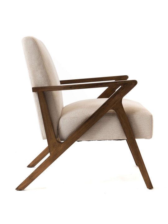 Fauteuil en tissu bouclé blanc Ari Fauteuil en tissu bouclé blanc Ari