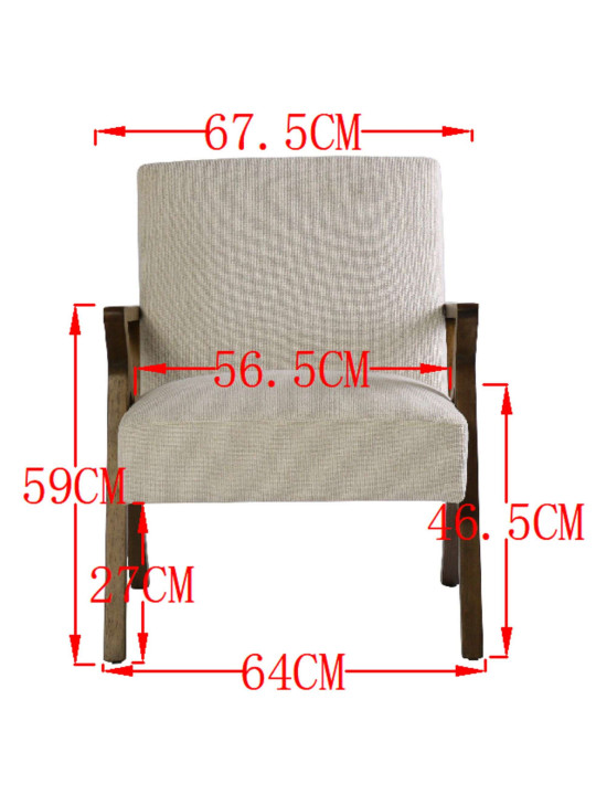 Fauteuil en tissu bouclé blanc Ari Fauteuil en tissu bouclé blanc Ari