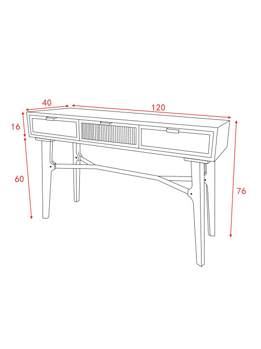 Console vitre noir Amadeus