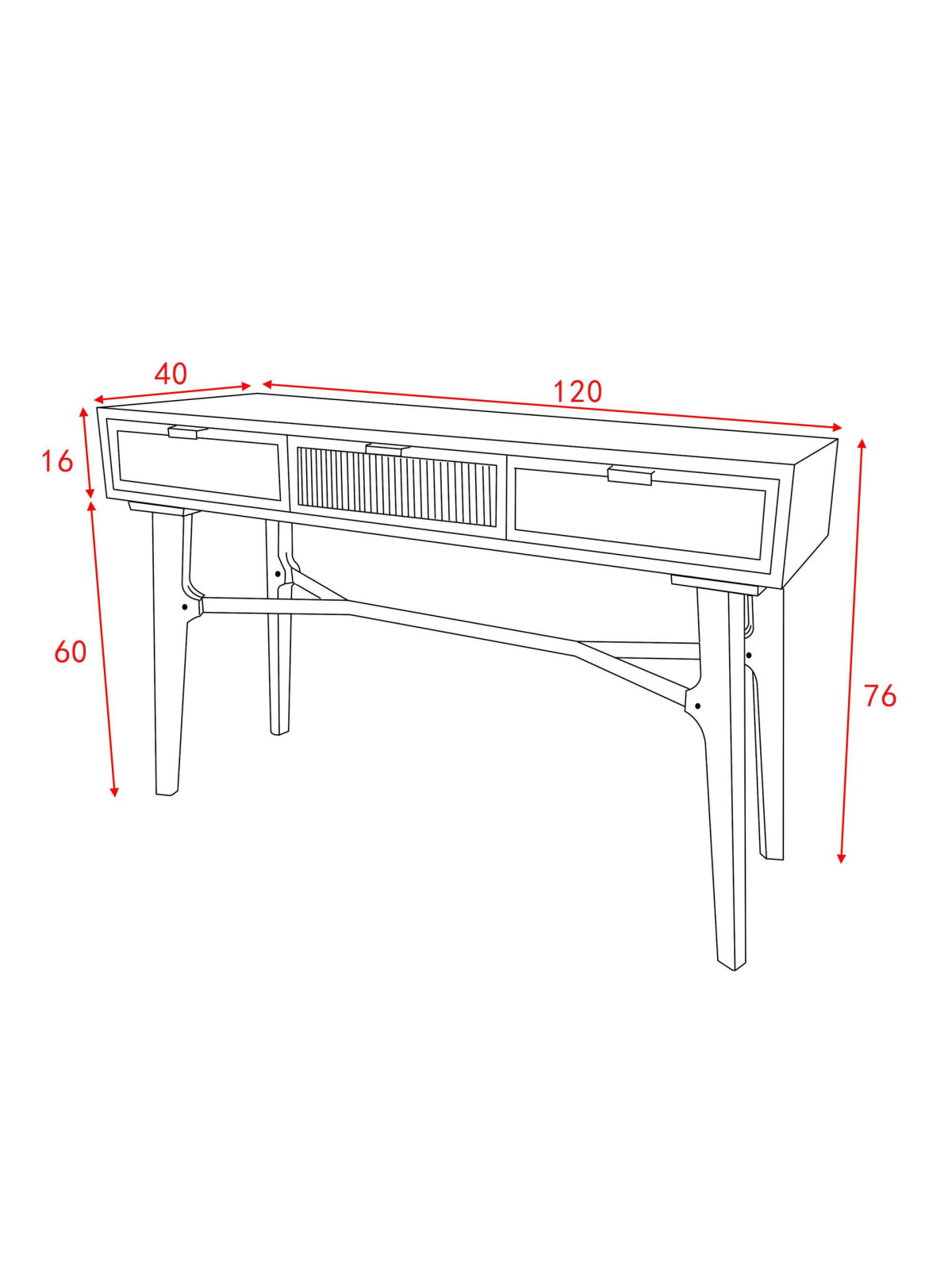 Console vitre noir Amadeus