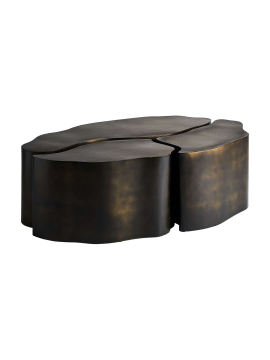 Table basse Tille laiton noir et doré Table basse Tille laiton noir et doré