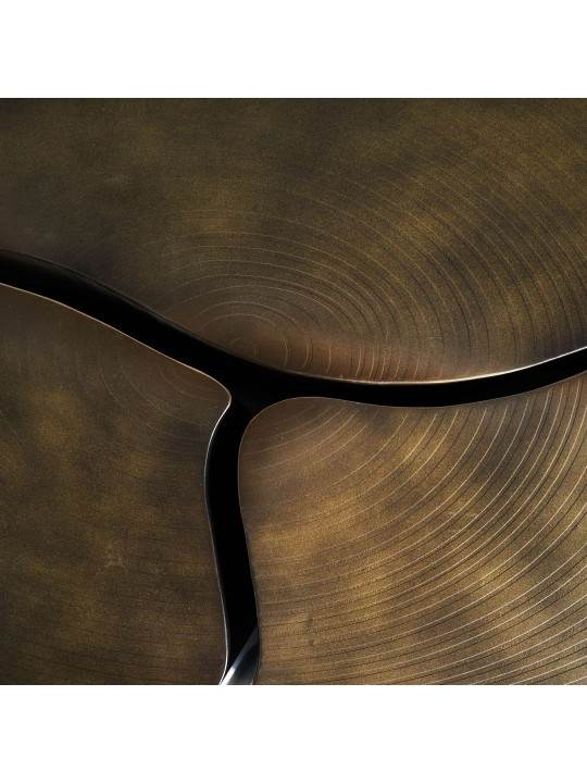 Table basse Tille laiton noir et doré Table basse Tille laiton noir et doré