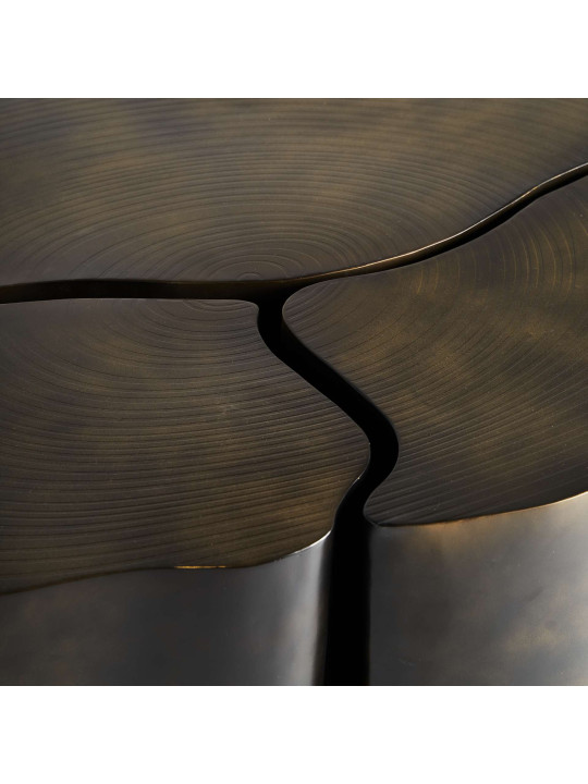 Table basse Tille laiton noir et doré Table basse Tille laiton noir et doré