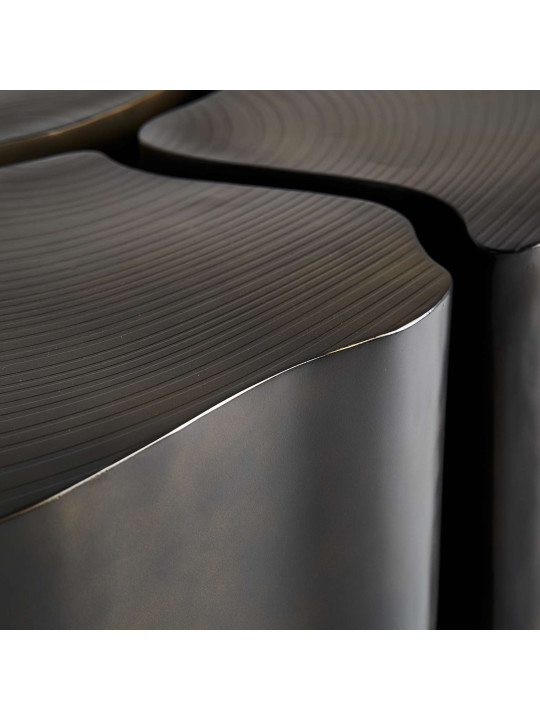 Table basse Tille laiton noir et doré Table basse Tille laiton noir et doré
