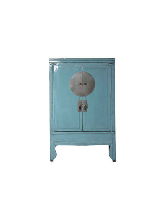 Armoire Chinoise basse Dalian bleu ciel