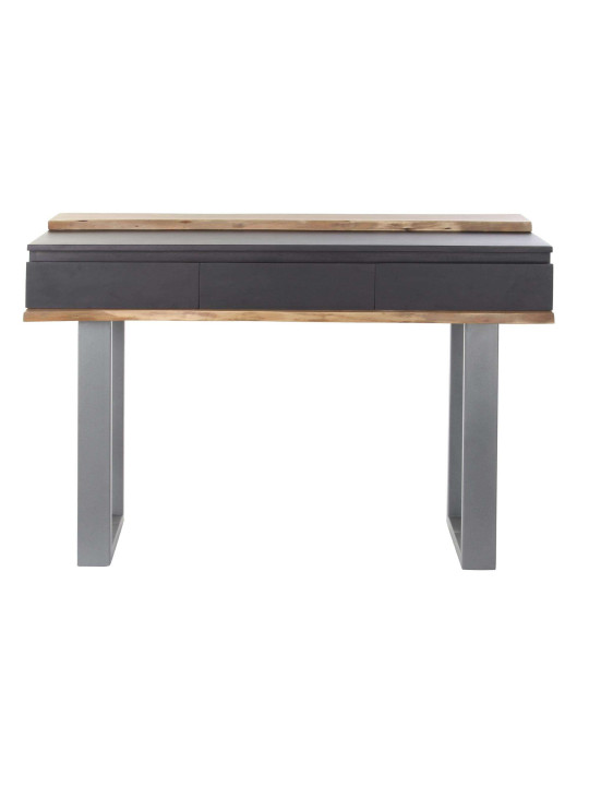 Console en bois de manguier noir et gris Console en bois de manguier noir et gris