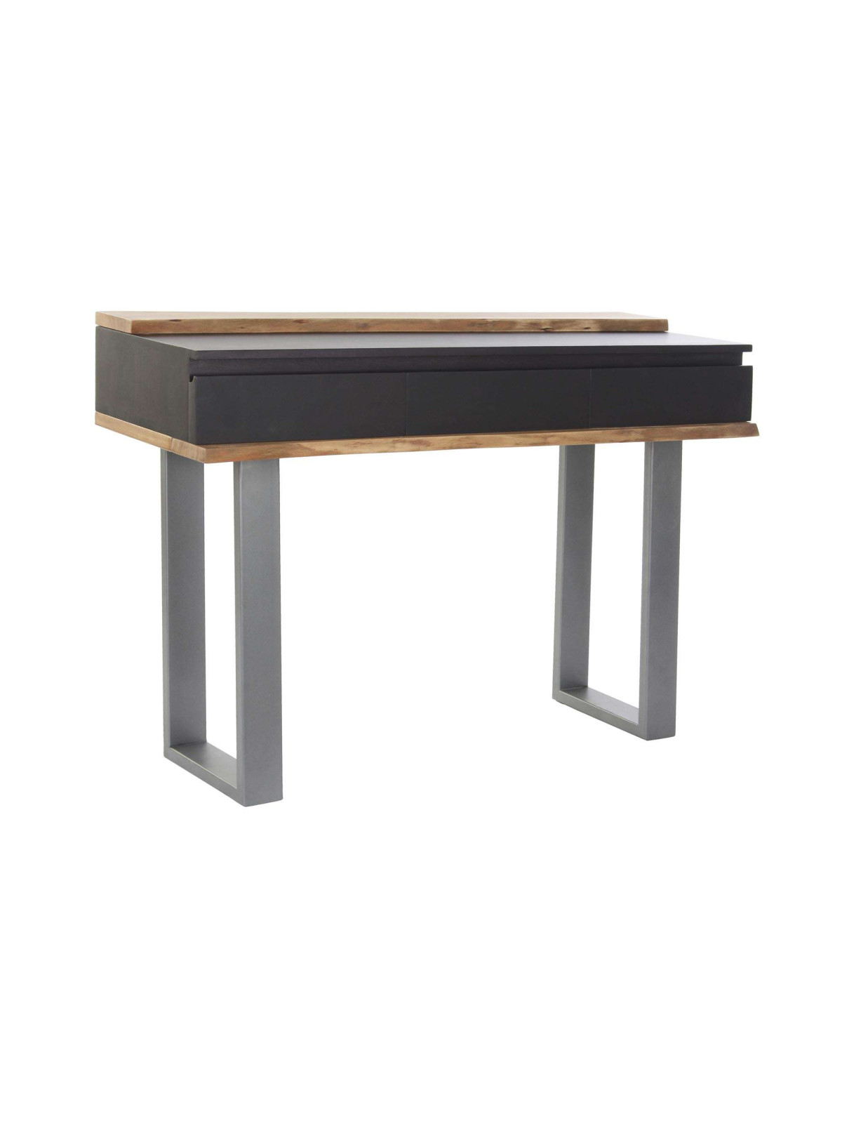 Console en bois de manguier noir et gris