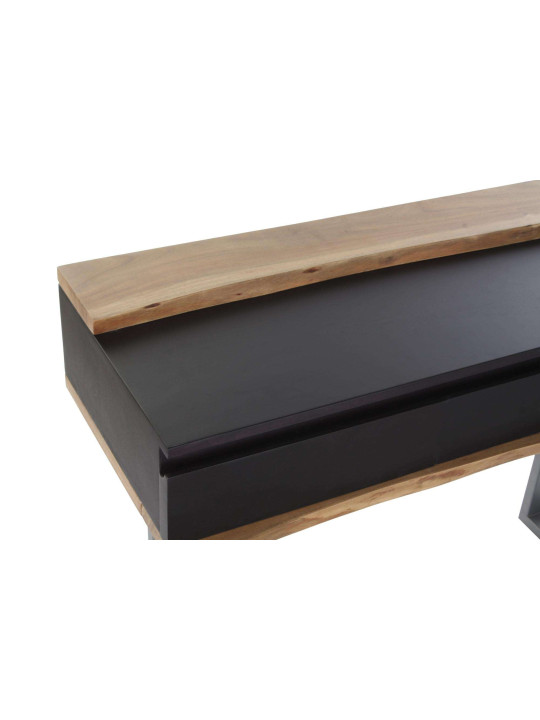 Console en bois de manguier noir et gris Console en bois de manguier noir et gris