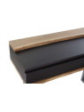 Console en bois de manguier noir et gris Console en bois de manguier noir et gris