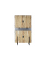 Armoire en bois d'acacia et métal noir Armoire en bois d'acacia et métal noir