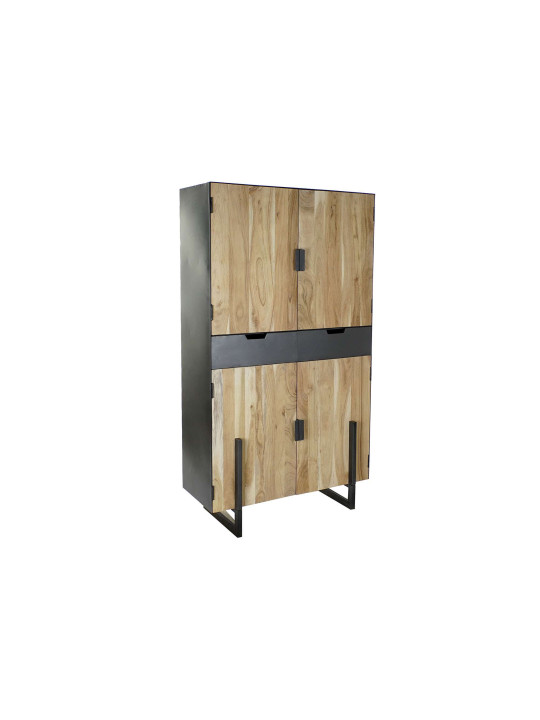 Armoire en bois d'acacia et métal noir Armoire en bois d'acacia et métal noir